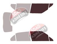 Gabarit vitrage - kit vitres avant - MG 3 (1) 5 portes (2011 - 2024)