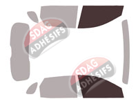 Gabarit vitrage - kit vitres avant - MG EHS (1) 5 portes (2018 - 2024)