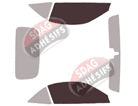 Gabarit vitrage - kit vitres avant - Porsche 911 (8) Cabriolet 2 portes (depuis 2020)