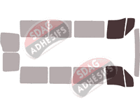 Gabarit vitrage - kit vitres avant - Renault Master (2) Long 4 portes (1997 - 2010) Gabarit vitrage - kit vitres avant - Renault Master (2) Long 4 portes (1997 - 2010)