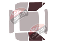 Gabarit vitrage - kit vitres avant - Rivian R1T (1) Pick-up 4 portes (depuis 2022)