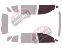 Gabarit vitrage - kit vitres avant - Ssangyong Rodius 5 portes (depuis 2013)