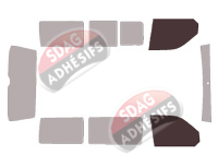 Gabarit vitrage - kit vitres avant - Volkswagen Transporter T6 California (6) Avec Store Extérieur NON Intégré 4 portes (depuis 2015) Gabarit vitrage - kit vitres avant - Volkswagen Transporter T6 California (6) Avec Store Extérieur NON Intégré 4 portes (depuis 2015)