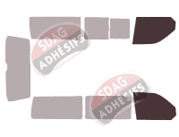 Gabarit vitrage - kit vitres avant - Volkswagen Transporter T5 (5) Long 4 portes (2003 - 2015) Gabarit vitrage - kit vitres avant - Volkswagen Transporter T5 (5) Long 4 portes (2003 - 2015)