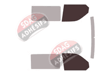 Gabarit vitrage - kit vitres avant - Volkswagen Transporter T6 (6) Utilitaire 5/6 portes (depuis 2015)
