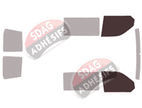 Gabarit vitrage - kit vitres avant - Volkswagen Transporter T6 (6) Utilitaire 6 portes (depuis 2015)
