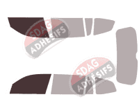 Gabarit vitrage - kit vitres avant - Volkswagen Atlas (1) 5 portes (depuis 2017)