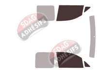 Gabarit vitrage - kit vitres avant - Volkswagen Caddy (3) Utilitaire 4/5/6 portes (2004 - 2016)