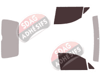 Gabarit vitrage - kit vitres avant - Volkswagen Caddy (4) Utilitaire 3 / 4 portes (2016 - 2020)