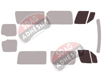Gabarit vitrage - kit vitres avant - Mercedes-Benz Sprinter (2) Moyen 5 portes (2006 - 2018)