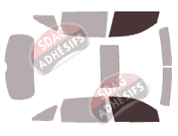 Gabarit vitrage - kit vitres avant - Acura MDX (3) 5 portes (2013 - 2020)