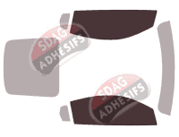 Gabarit vitrage - kit vitres avant - Acura NSX (2) Coupe 2 portes (2017 - 2023)