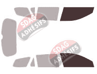 Gabarit vitrage - kit vitres avant - Acura TSX (2) Sport Wagon 5 portes (2008 - 2017)
