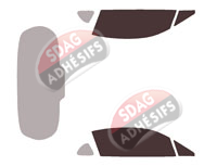 Gabarit vitrage - kit vitres avant - Alpine A110 (1) Coupé 2 portes (depuis 2018)