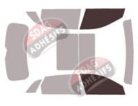 Gabarit vitrage - kit vitres avant - Audi E-Tron (1) 5 portes (depuis 2019)