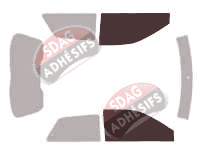 Gabarit vitrage - kit vitres avant - Audi A3 (1) 3 portes (1996 - 2003) Gabarit vitrage - kit vitres avant - Audi A3 (1) 3 portes (1996 - 2003)