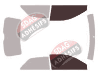 Gabarit vitrage - kit vitres avant - Audi A3 (2) 3 portes (2003 - 2012) Gabarit vitrage - kit vitres avant - Audi A3 (2) 3 portes (2003 - 2012)