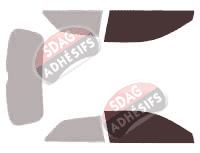 Gabarit vitrage - kit vitres avant - Audi A3 (3) 3 portes (2012 - 2020) Gabarit vitrage - kit vitres avant - Audi A3 (3) 3 portes (2012 - 2020)