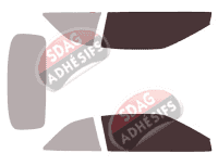 Gabarit vitrage - kit vitres avant - Audi A5 (2) Cabriolet 2 portes (2017 - 2024)