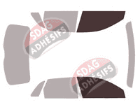 Gabarit vitrage - kit vitres avant - Audi Q3 (2) 5 portes (depuis 2019)