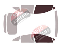 Gabarit vitrage - kit vitres avant - Audi Q4 / Q4 E-tron (1) Sportback 5 portes (depuis 2021)