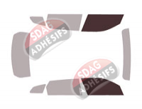 Gabarit vitrage - kit vitres avant - Bmw XM (1) 5 portes (depuis 2022)