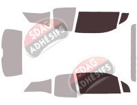 Gabarit vitrage - kit vitres avant - Bmw i3 5 portes (2013 - 2022)