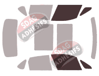 Gabarit vitrage - kit vitres avant - Bmw Serie 2 (1) Active Tourer 5 portes (2014 - 2022)