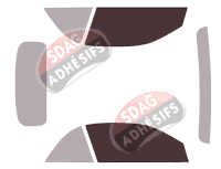 Gabarit vitrage - kit vitres avant - Bmw Serie 2 (1) Cabriolet 2 portes (2015 - 2021)