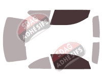 Gabarit vitrage - kit vitres avant - Bmw Serie 2 (1) Coupée 2 portes (2014 - 2021)