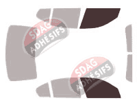 Gabarit vitrage - kit vitres avant - Bmw Serie 3 (6) Berline 4 portes (2012 - 2018)