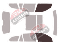Gabarit vitrage - kit vitres avant - Bmw Serie 3 (5) Touring Break 5 portes (2005 - 2012)