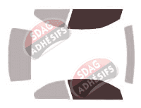 Gabarit vitrage - kit vitres avant - Bmw Serie 3 (5) CC Cabriolet 2 portes (2007 - 2014)