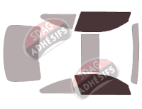 Gabarit vitrage - kit vitres avant - Bmw Serie 4 / i4 (1) Coupe 2 portes (2014 - 2021)