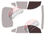 Gabarit vitrage - kit vitres avant - Bmw Serie 4 / i4 (2) GranCoupé Berline 4 portes (depuis 2021)