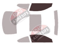 Gabarit vitrage - kit vitres avant - Bmw Serie 6 (3) Coupe 2 portes (2012 - 2018)