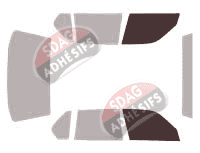 Gabarit vitrage - kit vitres avant - Bmw Serie 7 / i7 (2) Longue Berline 4 portes (1986 - 1994)