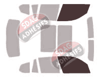 Gabarit vitrage - kit vitres avant - Bmw X3 / iX3 (2) 5 portes (2010 - 2017)