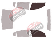 Gabarit vitrage - kit vitres avant - Buick Lucerne Berline 4 portes (2005 - 2011)