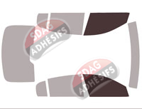 Gabarit vitrage - kit vitres avant - Cadillac CT5 (1) Berline 4 portes (depuis 2020)