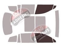 Gabarit vitrage - kit vitres avant - Cadillac XT-6 (1) 5 portes (depuis 2019)