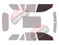 Gabarit vitrage - kit vitres avant - Cadillac SRX 5 portes (2002 - 2009)