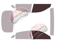 Gabarit vitrage - kit vitres avant - Changan CS85 (1) 5 portes (depuis 2021)