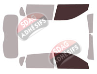 Gabarit vitrage - kit vitres avant - Changan CS35 (1) Plus 5 portes (depuis 2019)