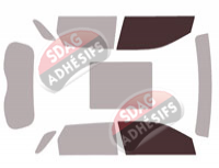 Gabarit vitrage - kit vitres avant - Changan CS55 (1) Plus 5 portes (depuis 2017)