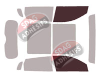 Gabarit vitrage - kit vitres avant - Changan CS55 (1) Plus II 5 portes (depuis 2021)