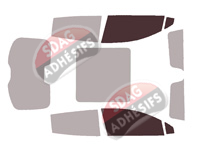 Gabarit vitrage - kit vitres avant - Changan Uni-T (1) 5 portes (depuis 2023)