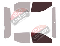 Gabarit vitrage - kit vitres avant - Changan F70 (1) Pick-up 4 portes (depuis 2019)