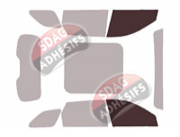 Gabarit vitrage - kit vitres avant - Changan X-7 (1) 5 portes (depuis 2023)