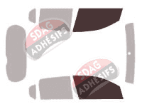 Gabarit vitrage - kit vitres avant - Daewoo Kalos/Aveo 5 portes (2002 - 2011)